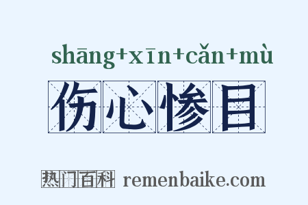 伤心惨目是什么意思的图片